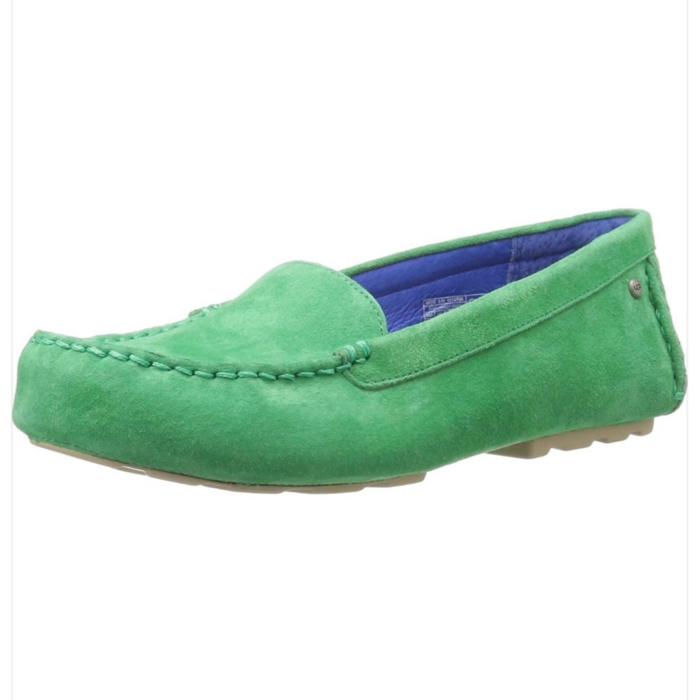 UGG Milana Water Resistant Suede Loafers in Verde